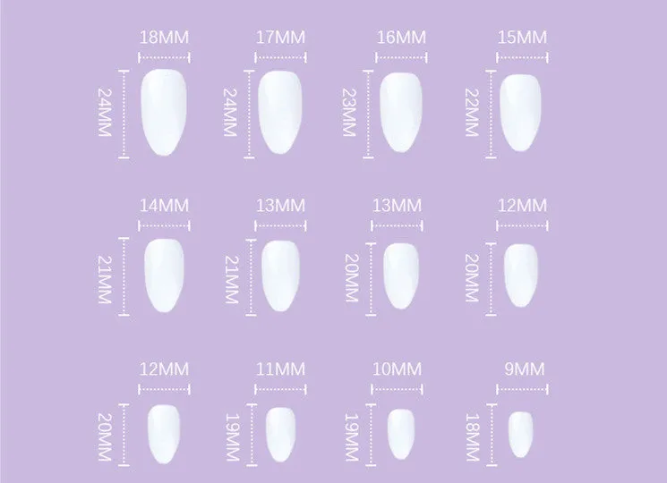 Black milk cow fake nails set（1set=24 pcs）