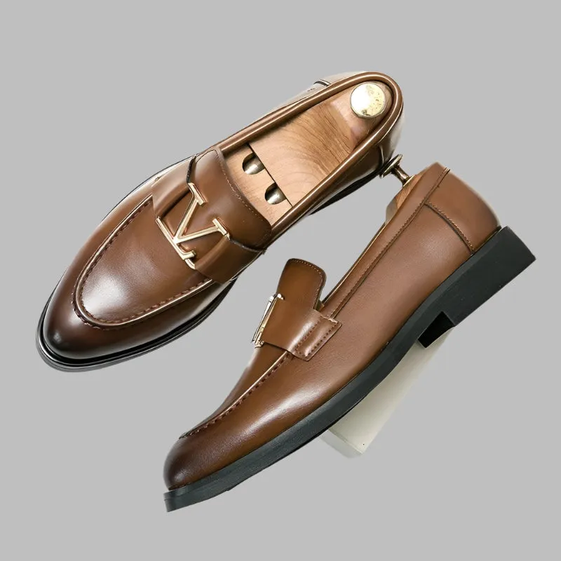 Casual Leather Buckled Men Loafers