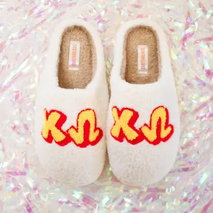 Chenille Sorority Slippers- ChiO
