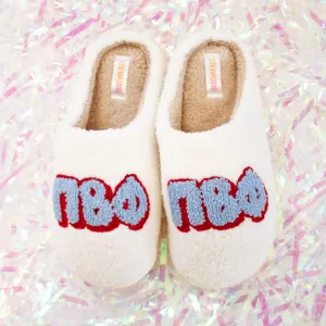 Chenille Sorority Slippers - Pi Phi