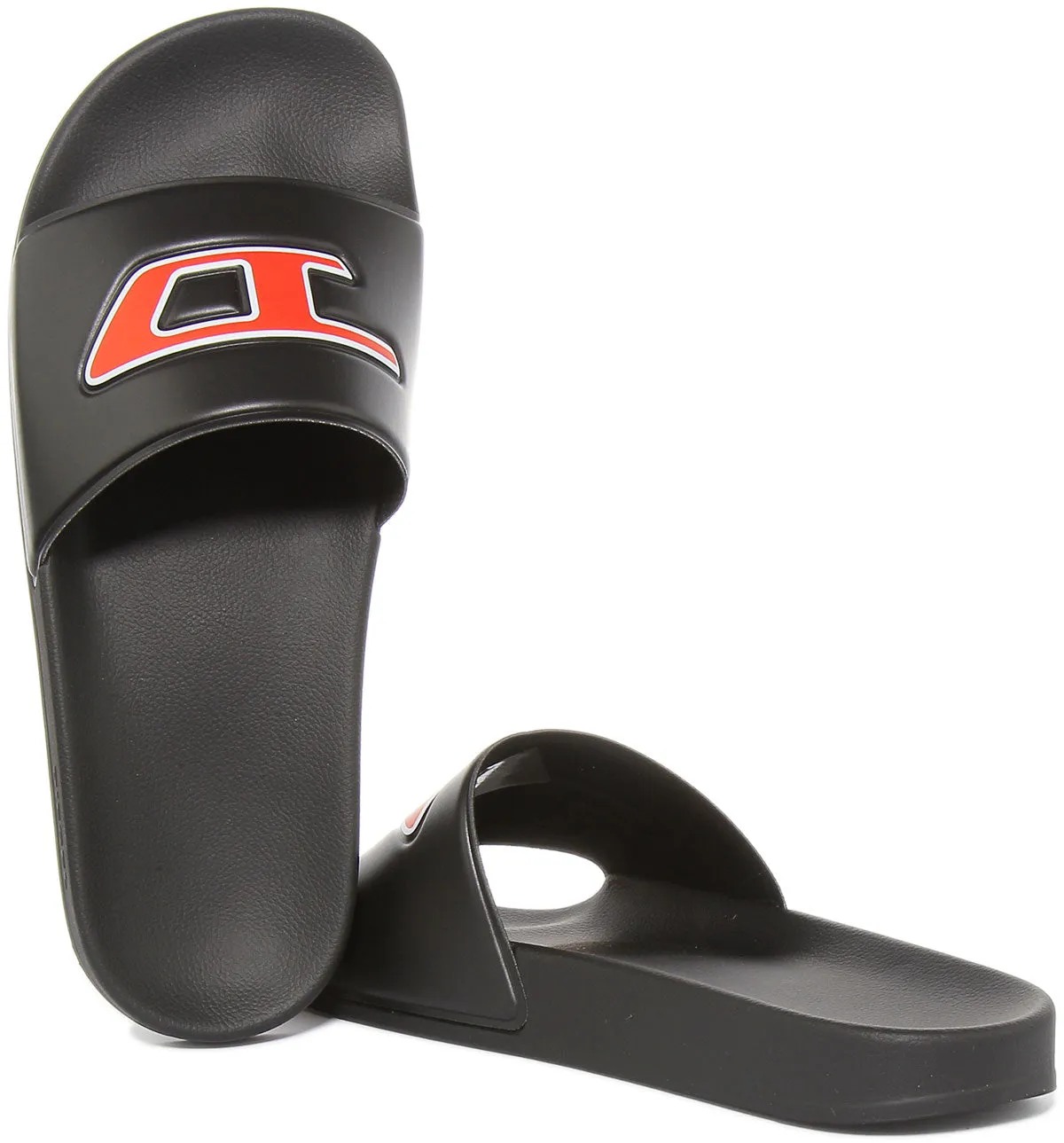 Diesel Sa Mayemi Slipper In Black Red For Men