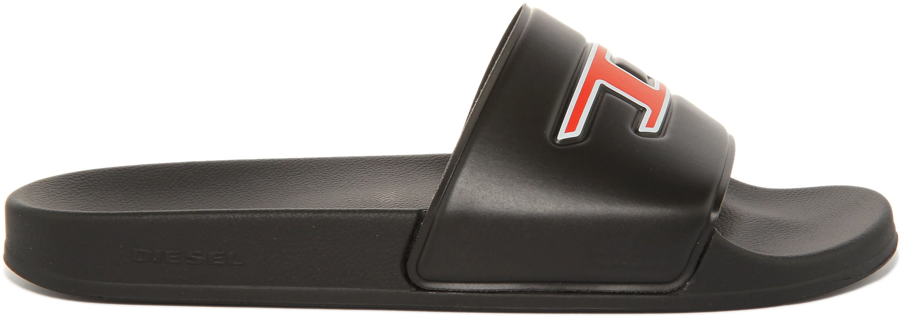 Diesel Sa Mayemi Slipper In Black Red For Men