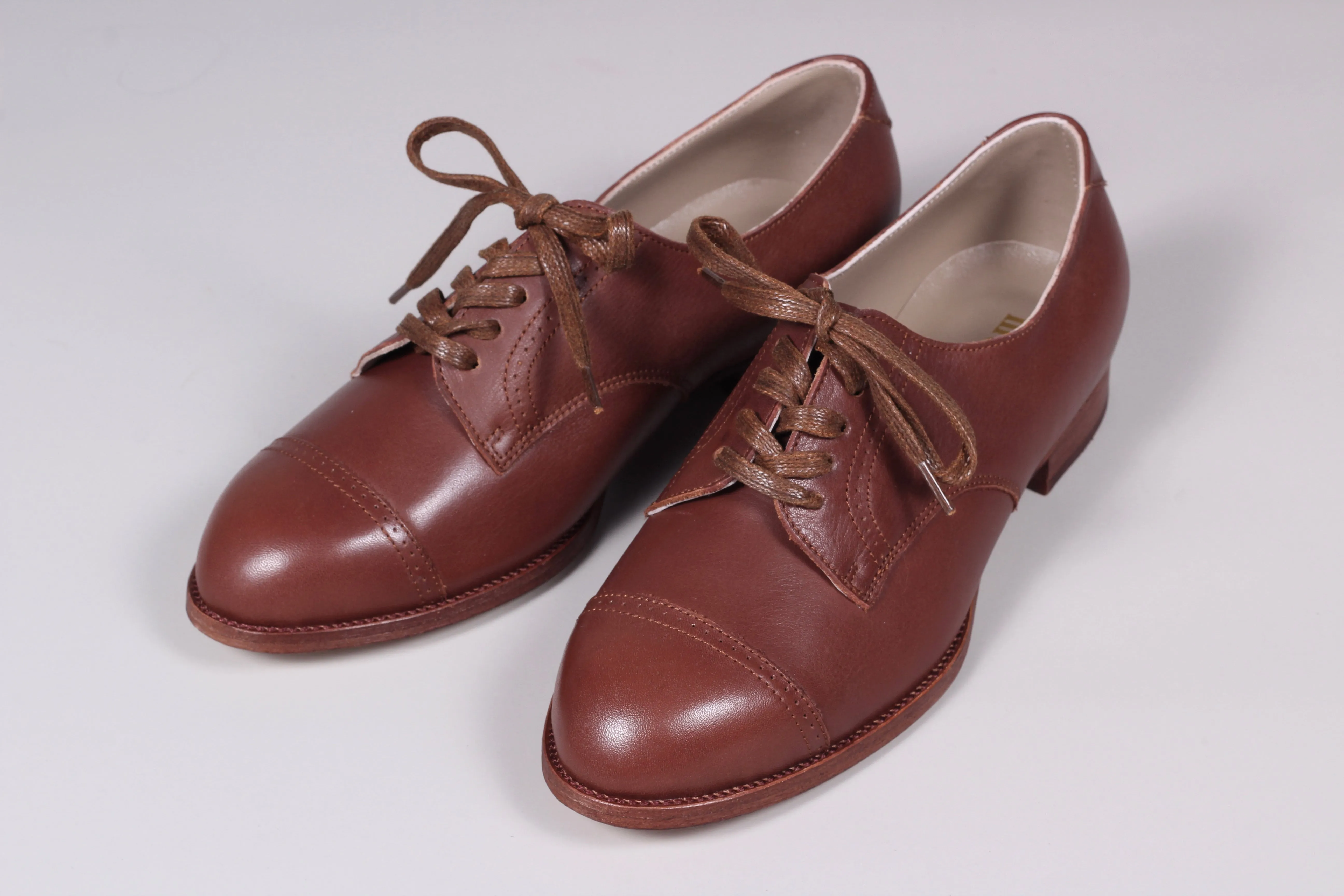 Everyday flat Derby shoes - 40s - Brown - Eleanor