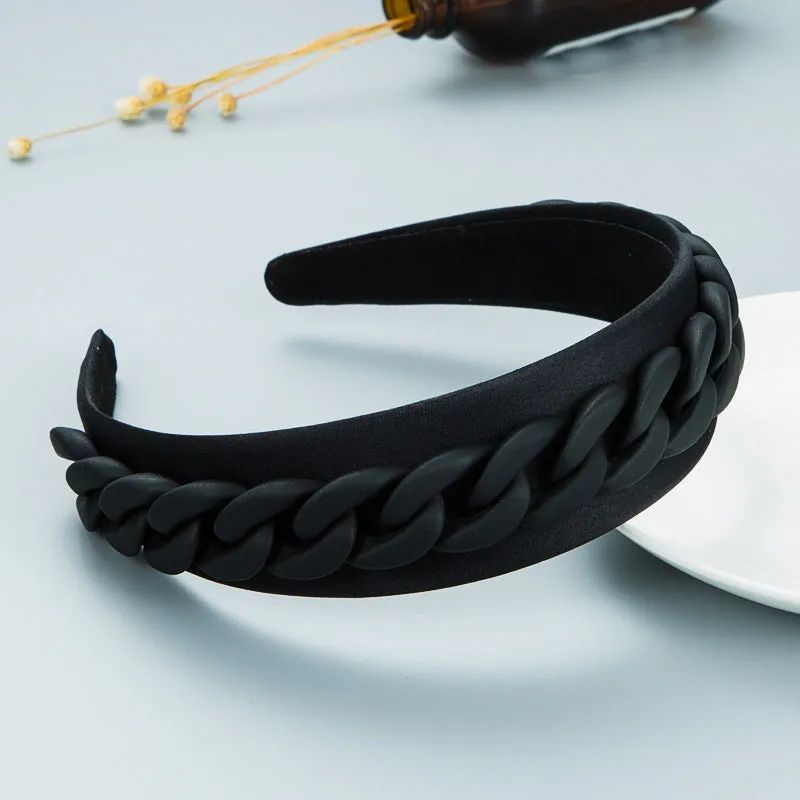 Fashion color chain macaron headband（AE4055）