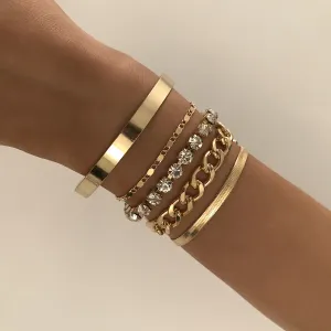 Fashion Rhinestone Set Bracelet（AE4104）