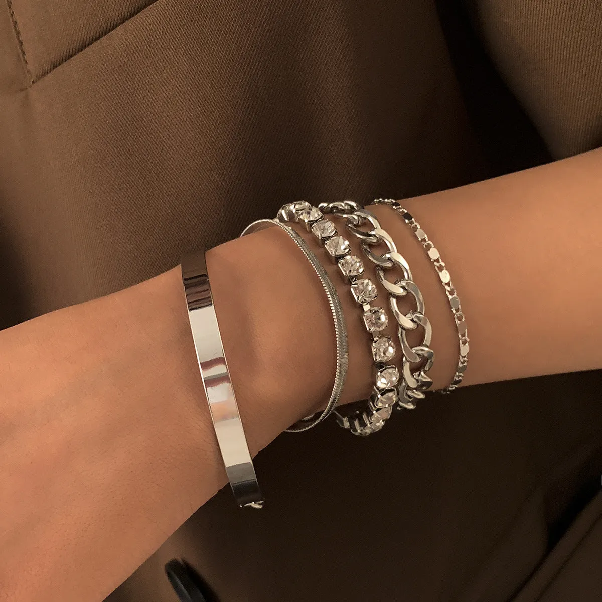 Fashion Rhinestone Set Bracelet（AE4104）
