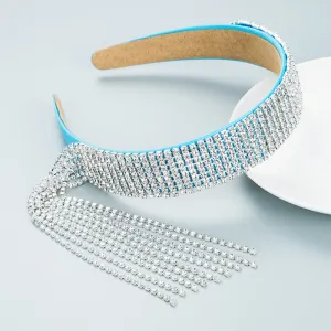 Fashion rhinestone tassel headband（AE4102）