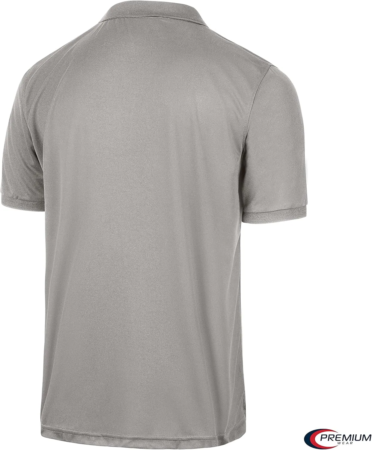 Premium Wear Men's Polo T-Shirt, High Moisture Wicking Dry Fit Performance Short-Sleeve Polo T-Shirt w Collar for Golf Tennis