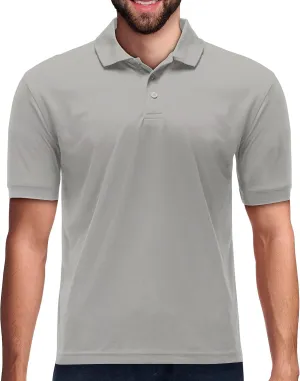 Premium Wear Men's Polo T-Shirt, High Moisture Wicking Dry Fit Performance Short-Sleeve Polo T-Shirt w Collar for Golf Tennis