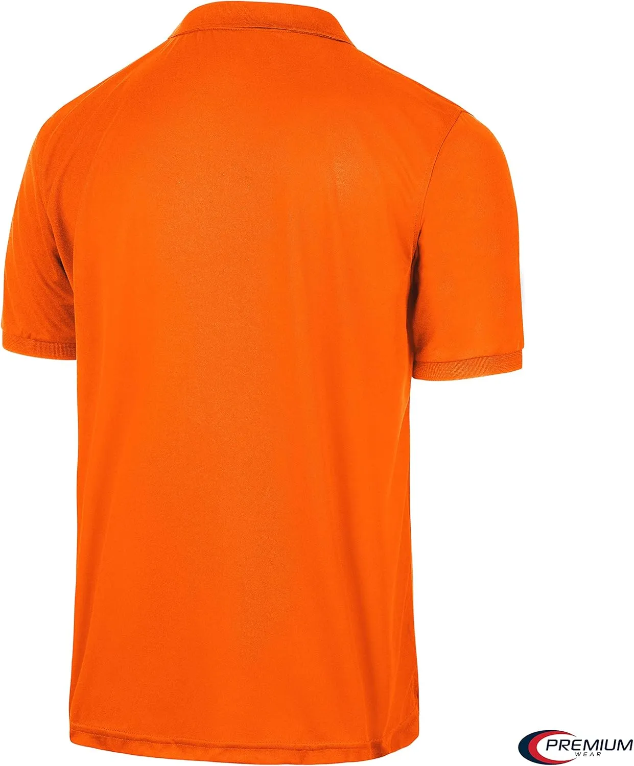 Premium Wear Men's Polo T-Shirt, High Moisture Wicking Dry Fit Performance Short-Sleeve Polo T-Shirt w Collar for Golf Tennis