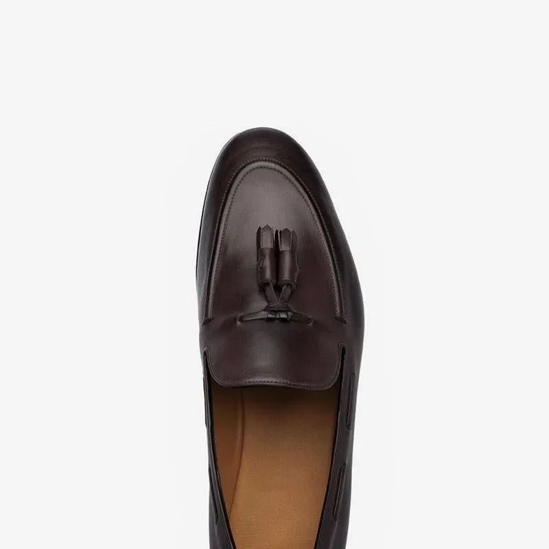 Refined Leather Tassel Loafers