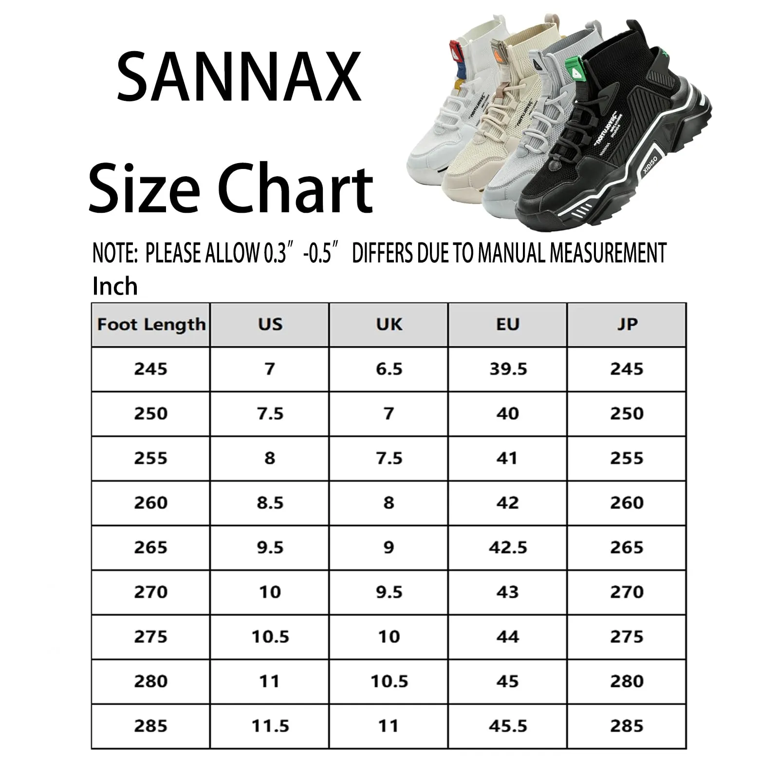 SANNAX Homme Baskets Chaussures Running Sport Sneakers Montante Sneakers Dcontracte Mesh Gym Outdoor Trail Elastique Tennis Training Jogging Walking
