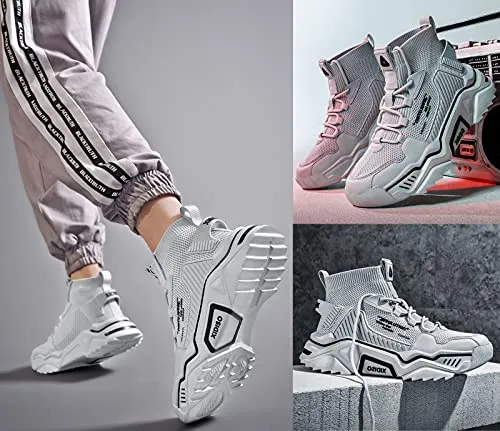 SANNAX Homme Baskets Chaussures Running Sport Sneakers Montante Sneakers Dcontracte Mesh Gym Outdoor Trail Elastique Tennis Training Jogging Walking