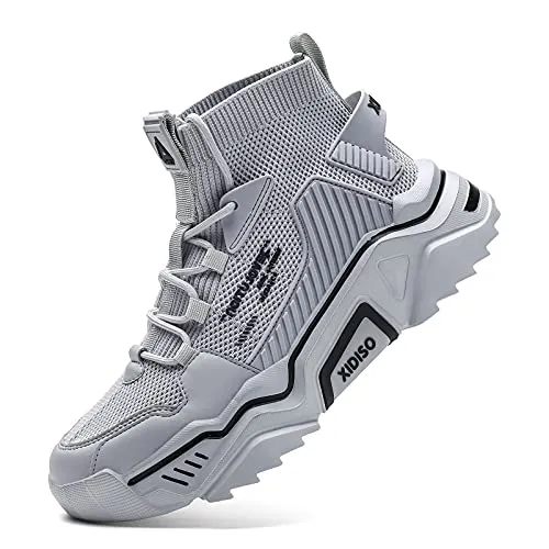 SANNAX Homme Baskets Chaussures Running Sport Sneakers Montante Sneakers Dcontracte Mesh Gym Outdoor Trail Elastique Tennis Training Jogging Walking