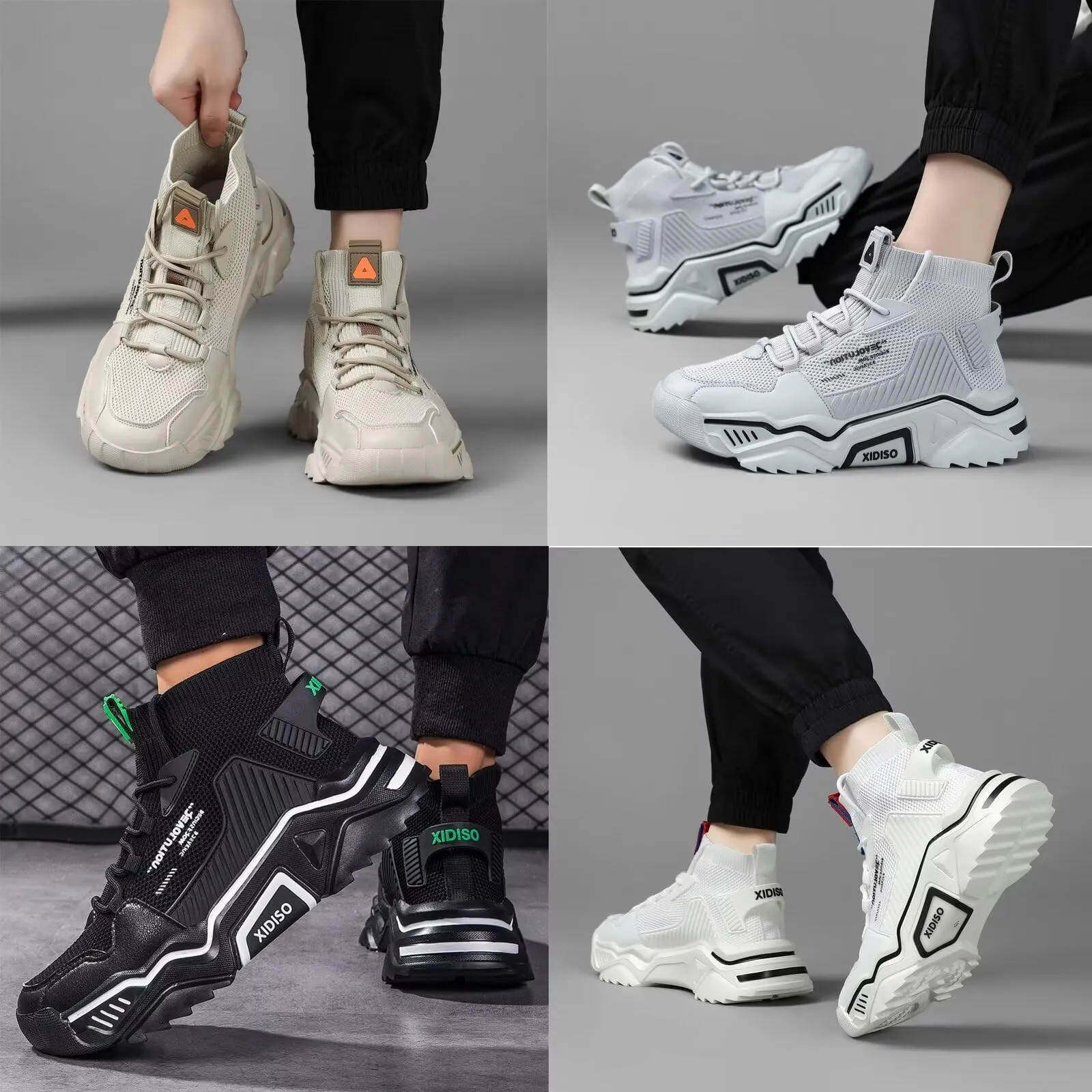 SANNAX Homme Baskets Chaussures Running Sport Sneakers Montante Sneakers Dcontracte Mesh Gym Outdoor Trail Elastique Tennis Training Jogging Walking