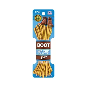 Shoe Gear 311-04 Waxed Boot Lace, Brown/Gold, 54 inch