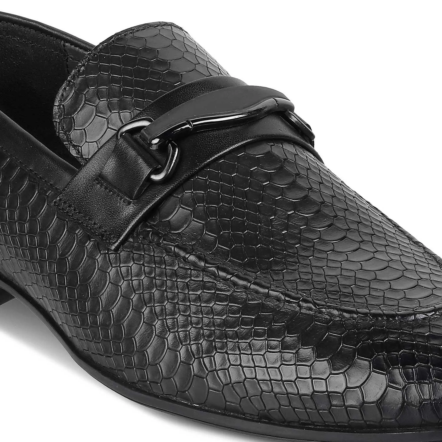 The Rytom Black Men's Leather Loafers Tresmode