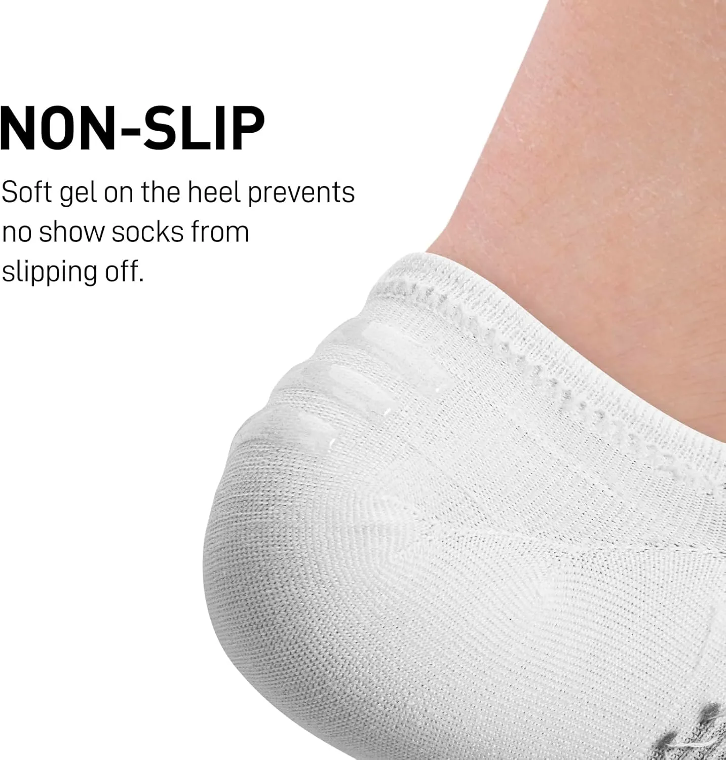 wernies No Show Socks Men 10 Pairs Ankle Low Cut Cotton Men Socks with Non Slip Grips 6-10/11-13