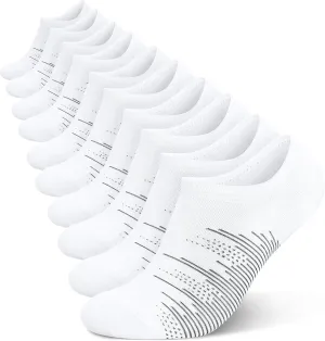 wernies No Show Socks Men 10 Pairs Ankle Low Cut Cotton Men Socks with Non Slip Grips 6-10/11-13